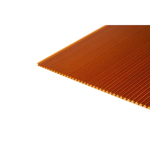 Поликарбонат сотовый 10 мм 2.1x3 м Киви янтарный