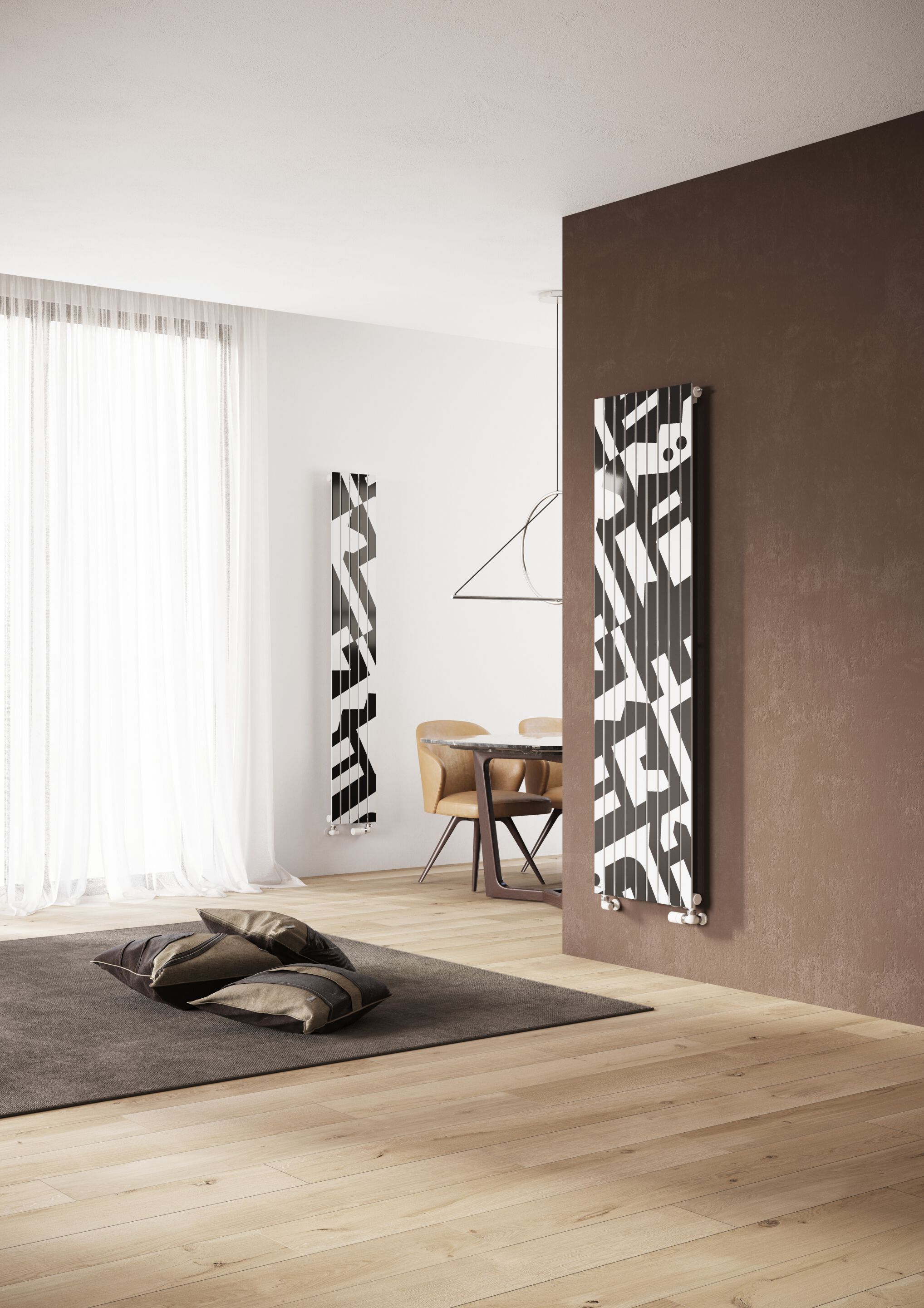 Настенный стальной вертикальный полотенцесушитель Cordivari Design Graphic Picture ARCH-00058431 - Вид №3