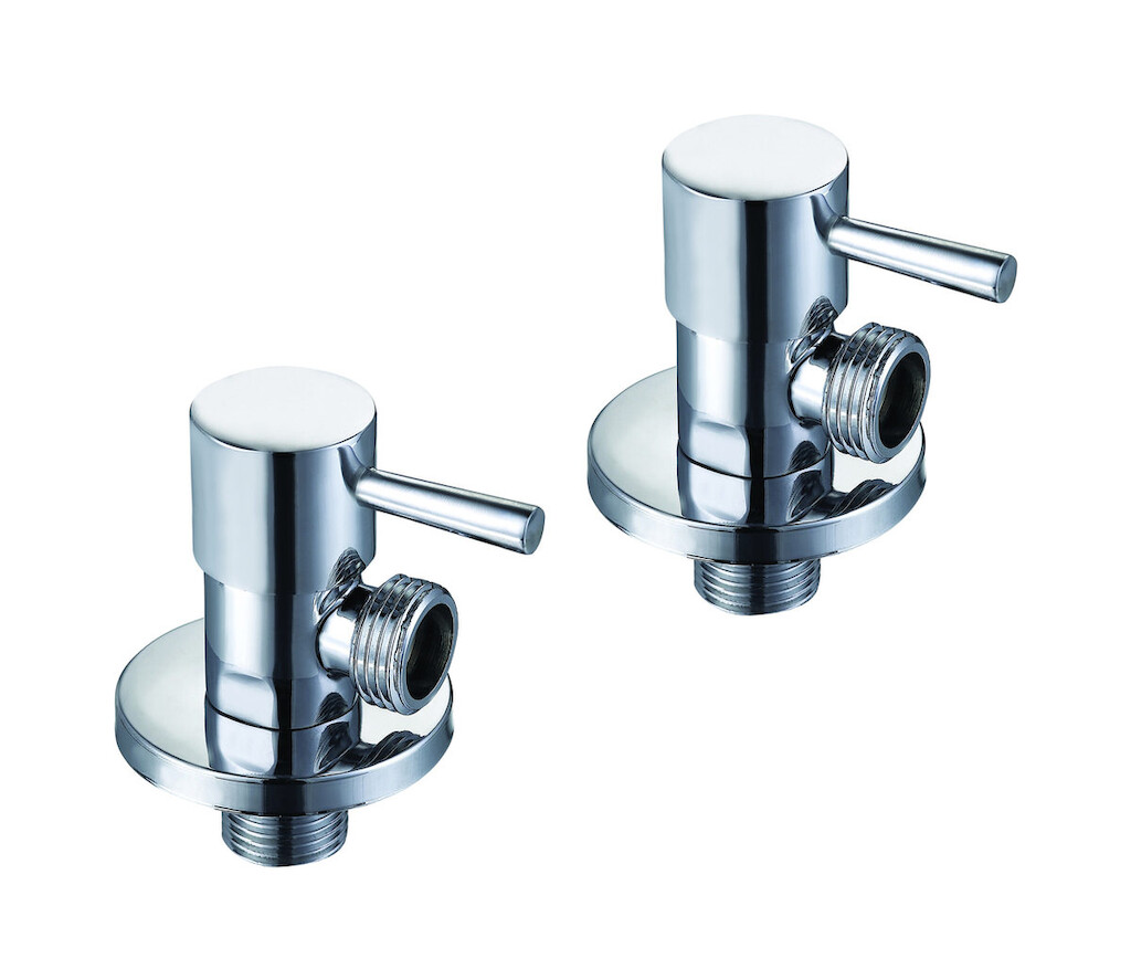 Пара круглых угловых кранов WE ARE IB id010ii Platinum RICAMBI