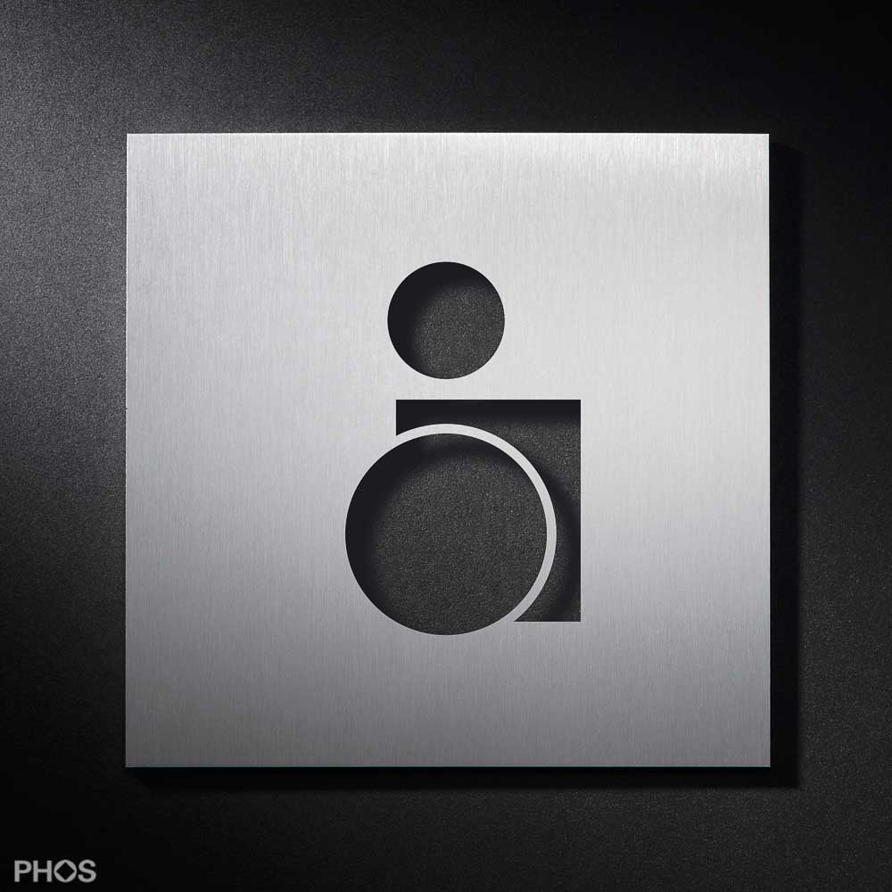 PS0601 Пиктограмма туалета подписывает пользователей инвалидных колясок PHOS  - Вид №1