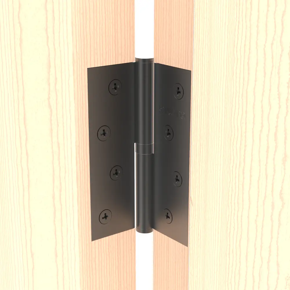 83863763 Петля дверная разъемная левая S100413-GR/BL, 100x75 мм сталь цвет чёрный STLM-0045141 Santreyd  - Вид №5