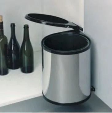 Ведро для мусора ALBIO навесное круглое, нержавеющая сталь 13 л Alveus 224309 - Вид №4