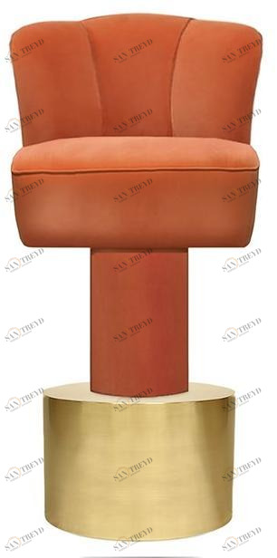 Moanne Барный стул высокий бархатный со спинкой Monti sun-id-1414039