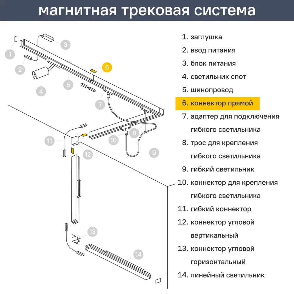 Соединительный крепеж для шинопровода Maytoni TRA034C-42S цвет серый STLM-2009972 - Вид №6