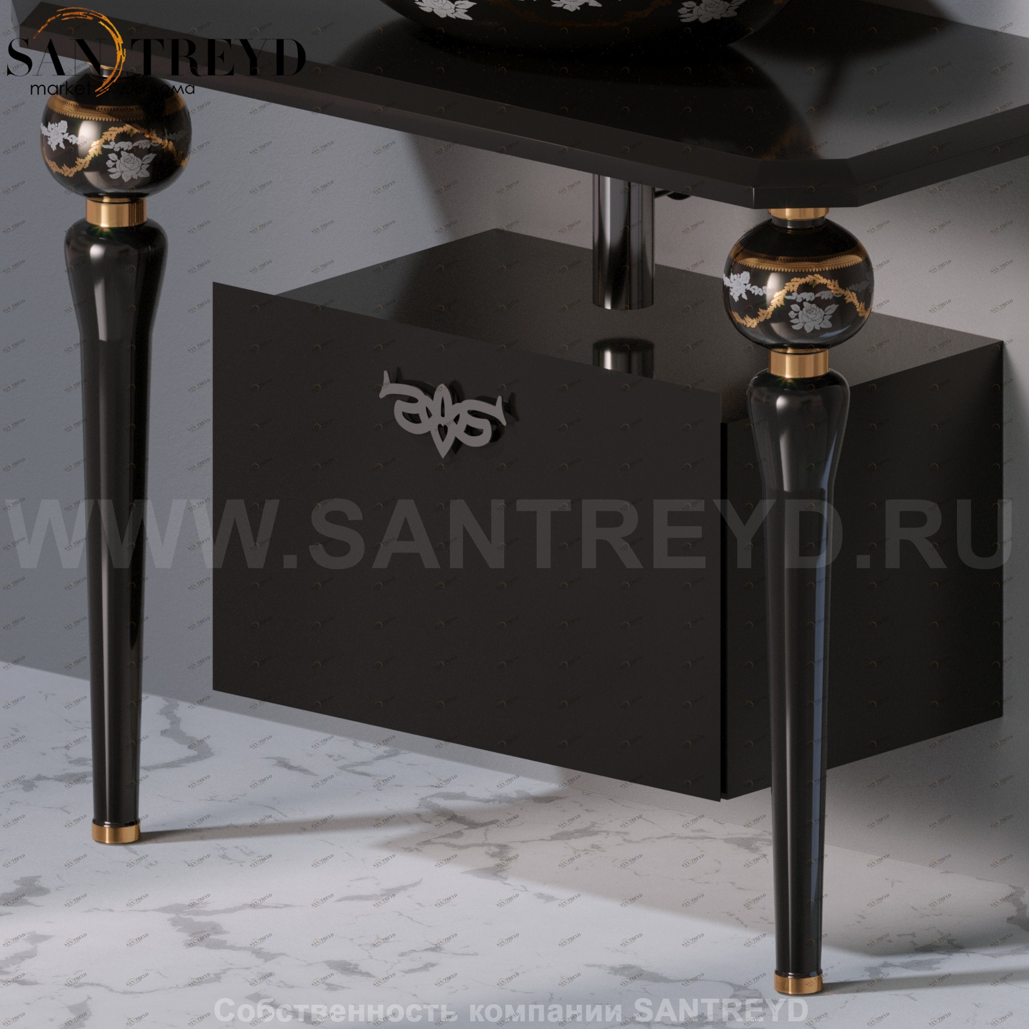 AeT ITALIA Deco Тумба CASSETTIERA черная C271.104 C271104