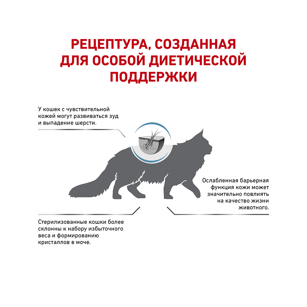 ПР0053525 Корм для кошек Vet Diet Skin & Coat с чувствительной кожей сух.3,5кг ROYAL CANIN  - Вид №2