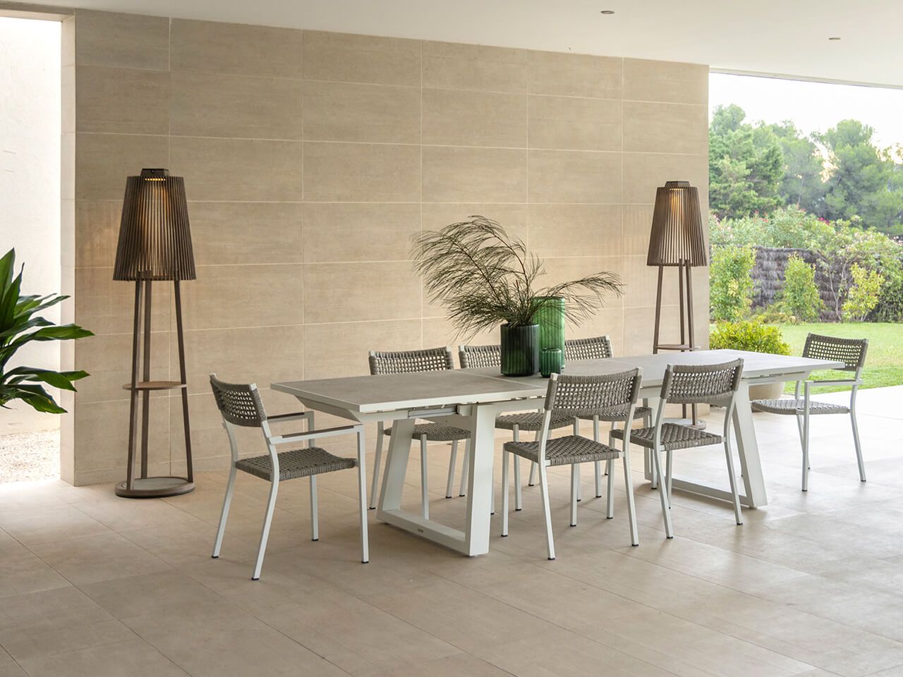 Алюминиевый выдвижной садовый стол с керамической столешницей Les Jardins® ранчо ARCH-00067378 - Вид №2