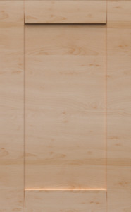 Фасады для кухни Кантри Фрезеровка «Лжевыборка Горизонталь» Берёза полированная №22
