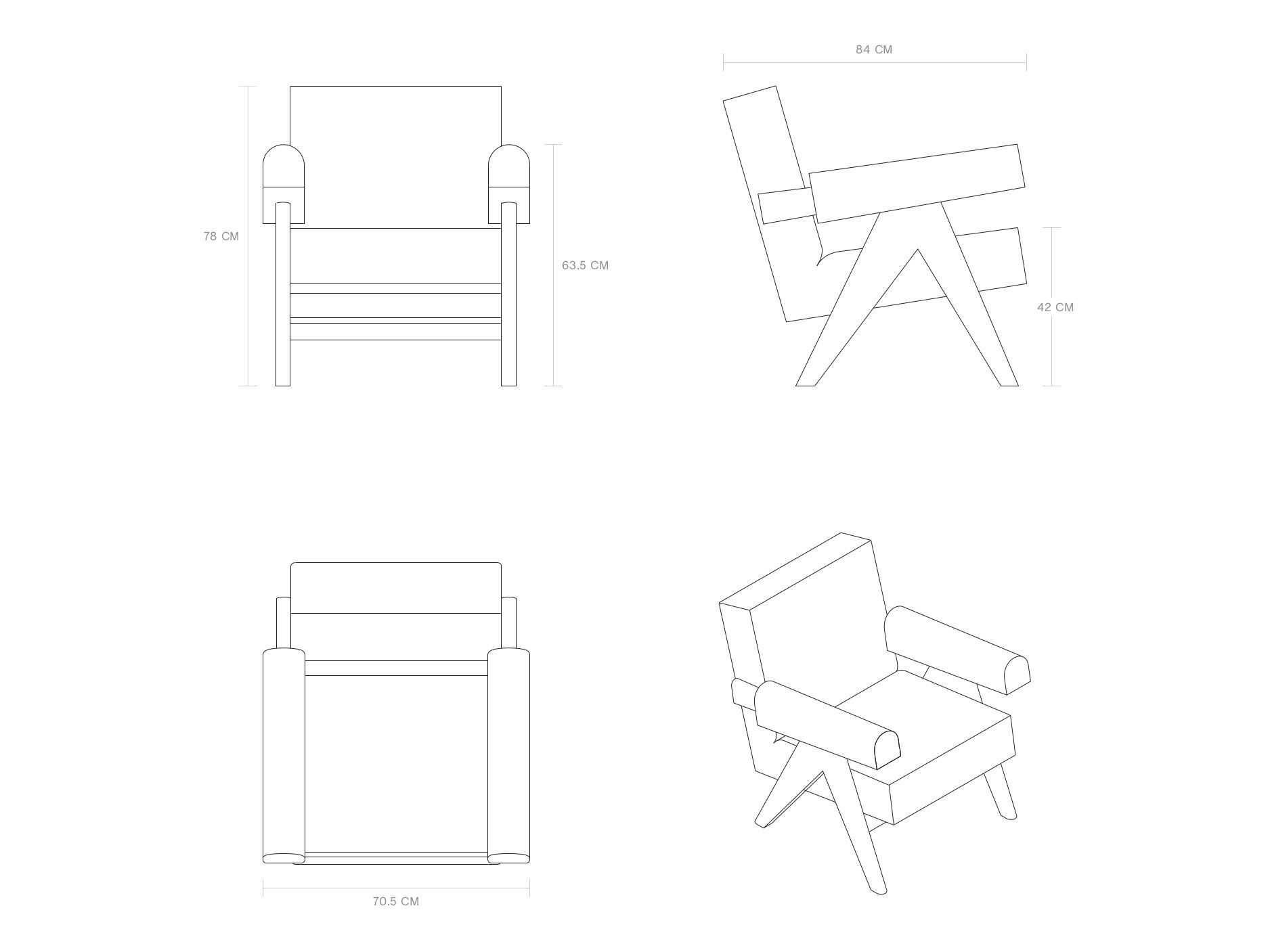 Тканевое кресло с подлокотниками Phantom Hands Project Chandigarh ARCH-00104387 - Вид №6