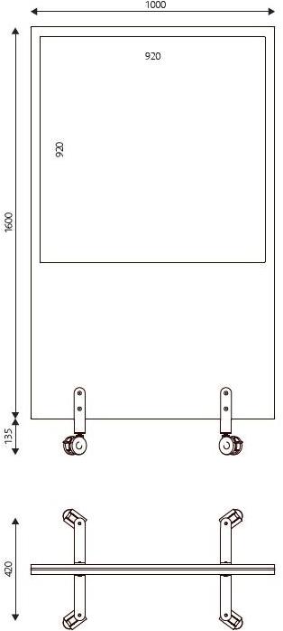 Glimakra of Sweden Отдельно стоящая офисная доска на колесиках Limbus sun-id-1440011 - Вид №5