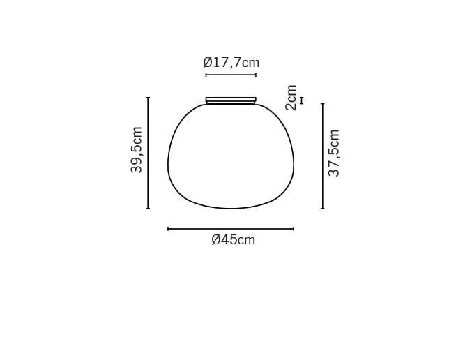 Стеклянный потолочный светильник Fabbian Lumi Mochi ARCH-00095032 - Вид №1