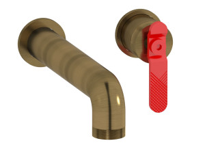 Настенный однорычажный смеситель для раковины с автоматическим сливом