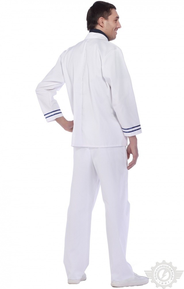 64721 Куртка поварская "Люкс-Лайт" синяя полоска  Повар  размер 60-62/182-188 Спецодежда  - Вид №4