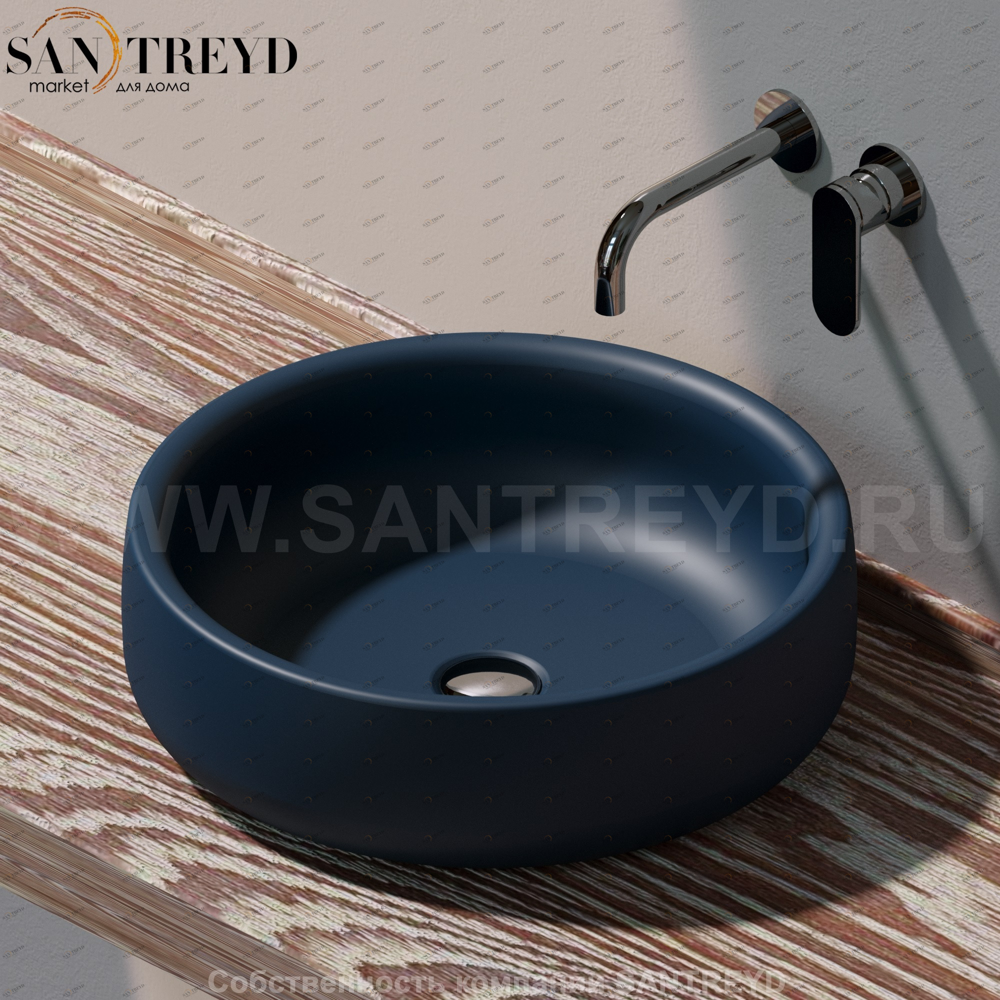 BN50A7016 Накладная раковина на столешницу  круглая Ceramica Flaminia Bonola