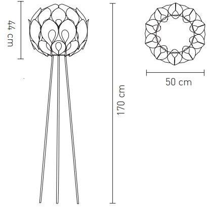 Slamp Торшер с отраженным светом из меди Flora sun-id-1473700 - Вид №3