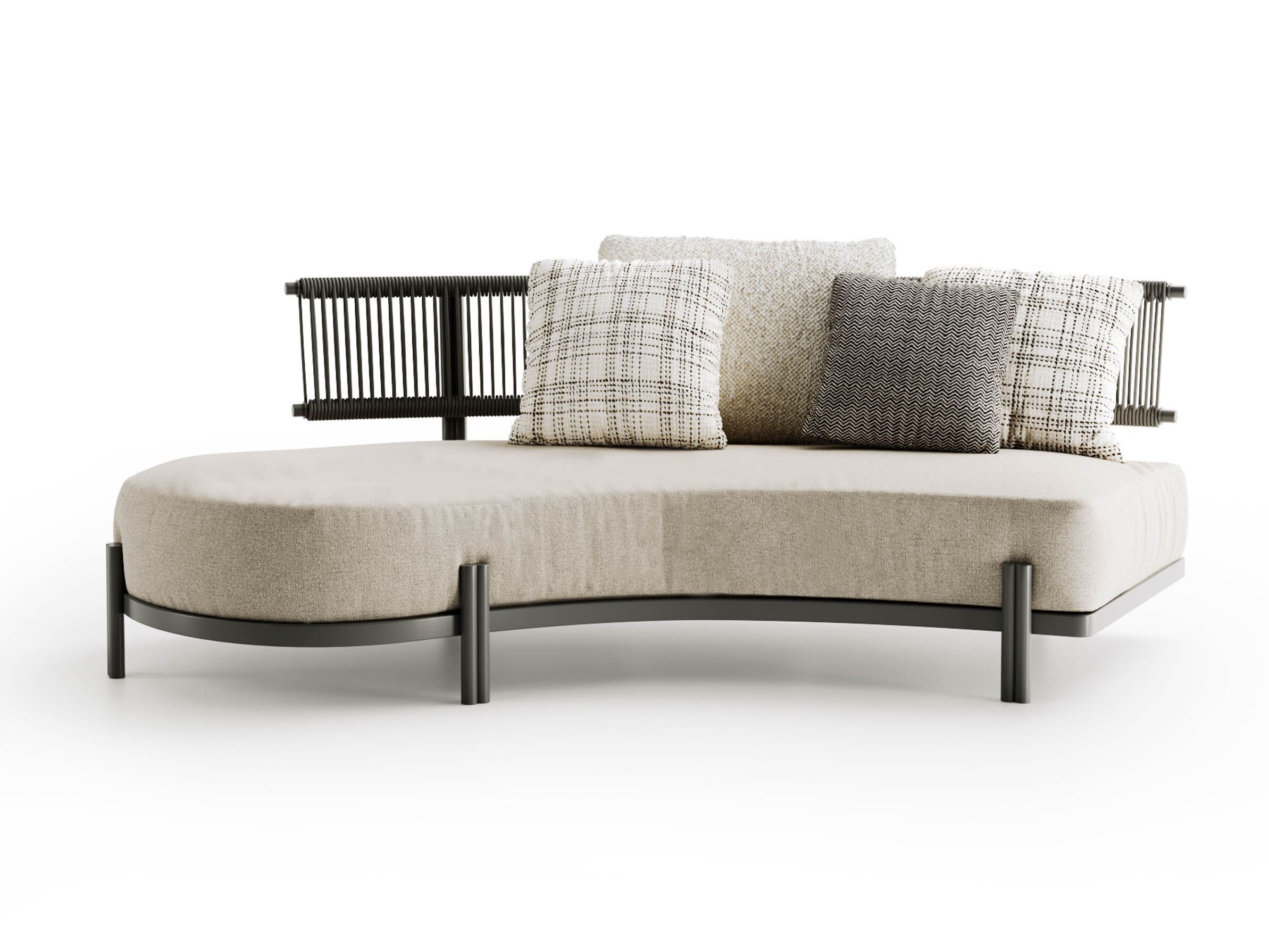 2-местный изогнутый тканевый садовый диван Atmosphera Лотос ARCH-00055092