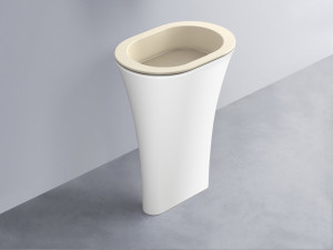 AMLA65-LN+AMPILO-AV+AMCOLO-BL Раковина Amedeo Ovale отдельностоящая cielo Enjoy + Amedeo