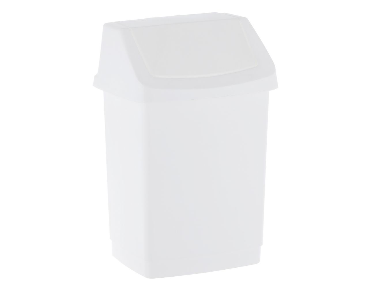 B8A Мусорная корзина с откидной крышкой из пластика вместимостью 9 л, цвет БЕЛЫЙ Merida  - Вид №2