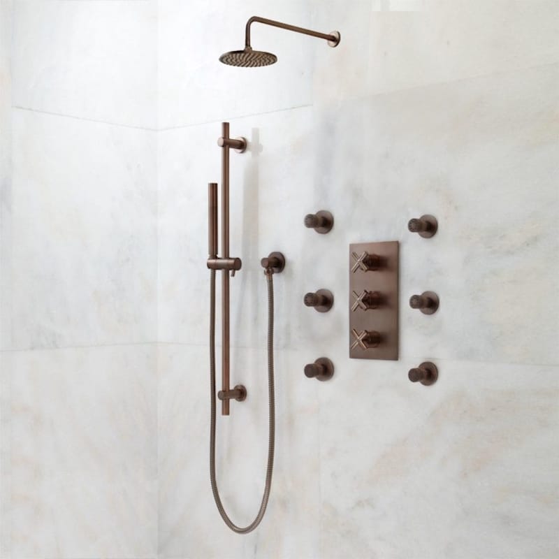 Набор для душа из латуни с отдельными розетками Fontana Showers FS17-BRONZE ARCH-00093015