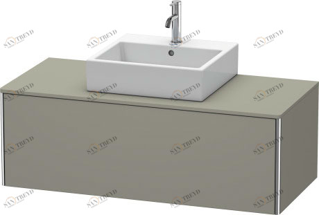 XS490209292 Тумбочка для подвесной консоли XSquare #XS4902 1200 x 548 мм Каменно-серый шелковисто-матовый лак Duravit