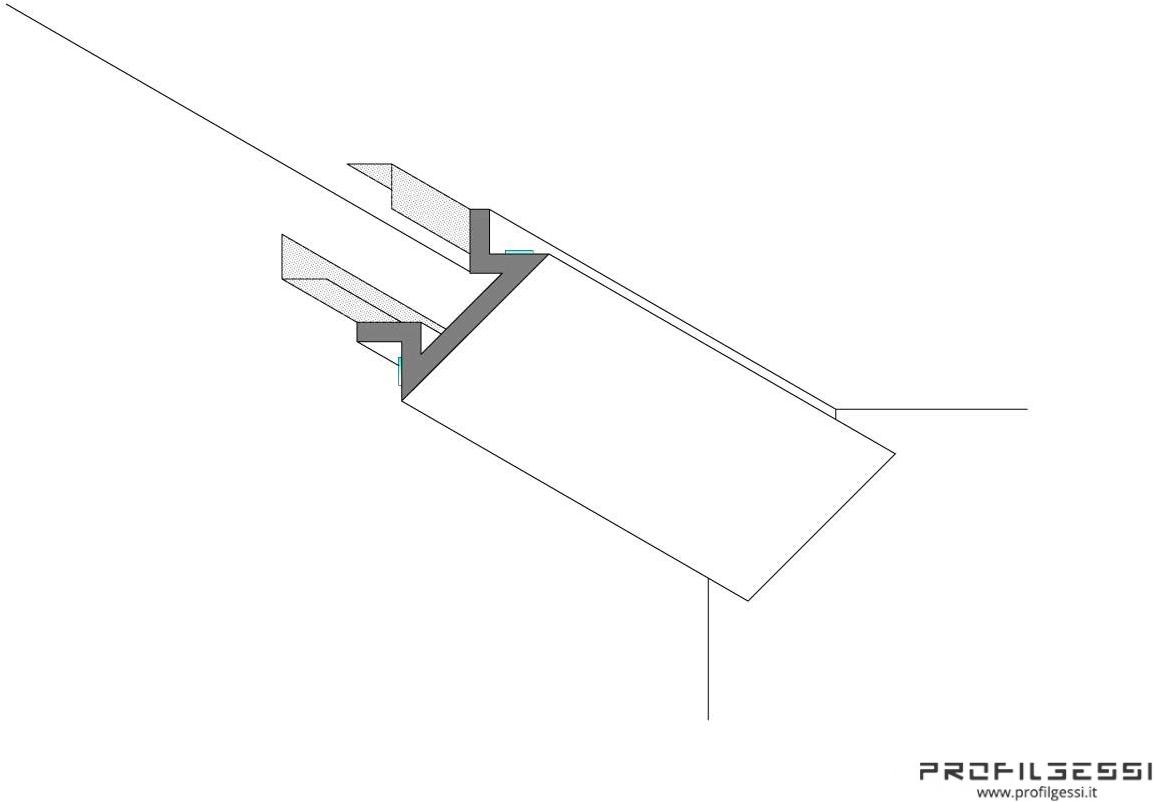 Profilgessi Угловой светодиодный профиль с наклонным сечением Illuminazione sun-id-1448002 - Вид №5