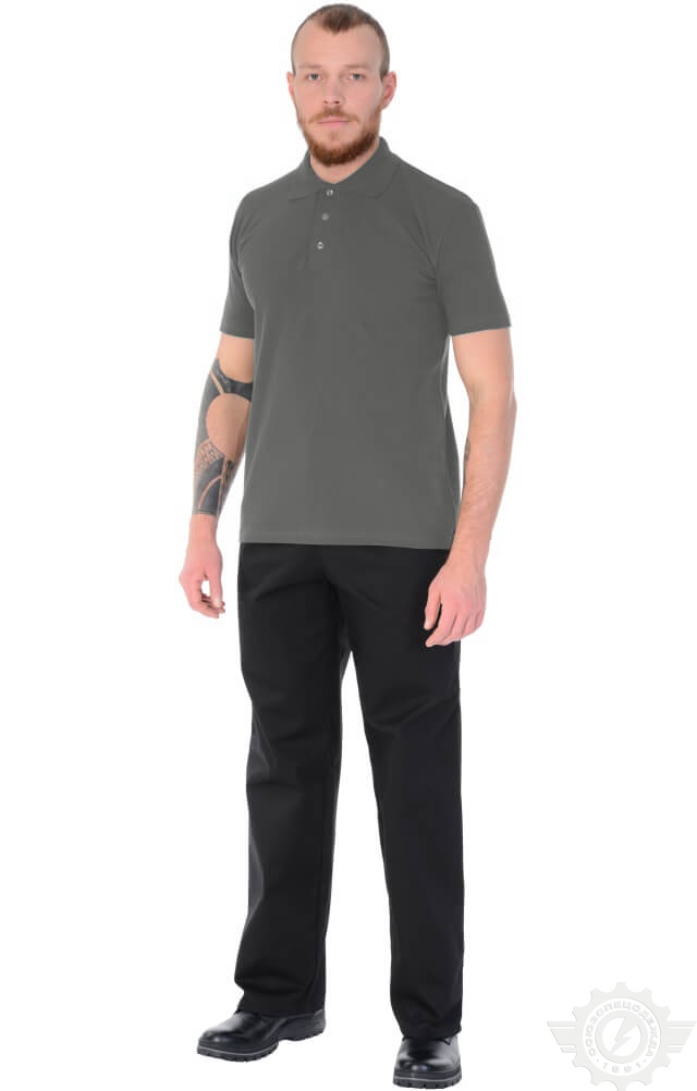 4958030 Тенниска-поло темно-серая  Одежда для салонов красоты  размер 5XL (60) Спецодежда  - Вид №8