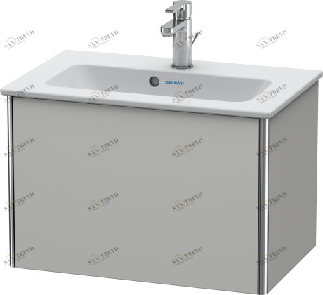 XS406500707 Тумбочка подвесная компакт XSquare #XS4065 610 x 388 мм Бетонно-серый матовый декор Duravit