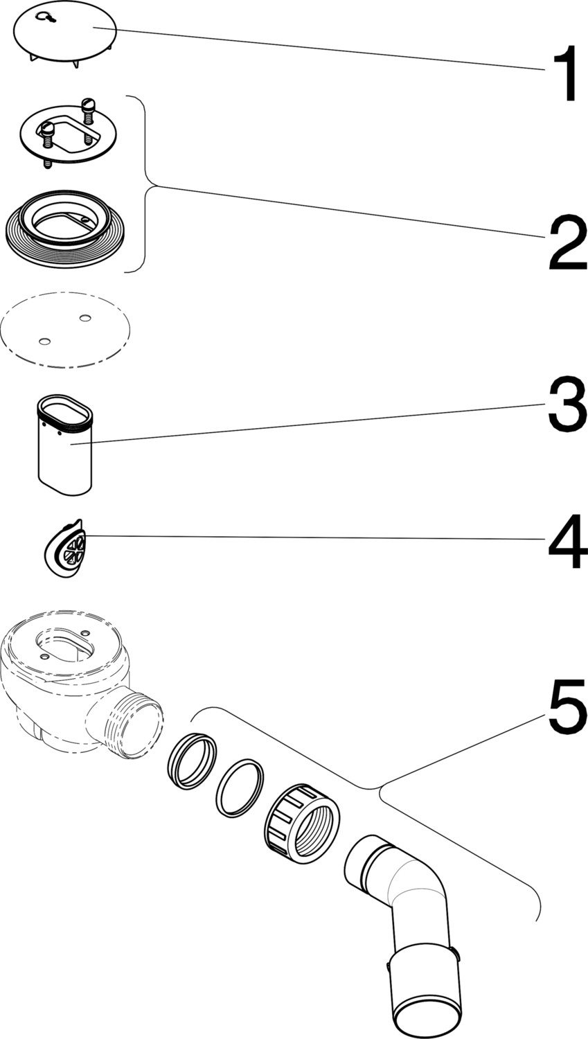 Канализационная арматура  Сифоны для ванн и душевых поддонов  Сифоны для душевых поддонов VIEGA 126 582 Модель 6928 Santreyd  - Вид №3