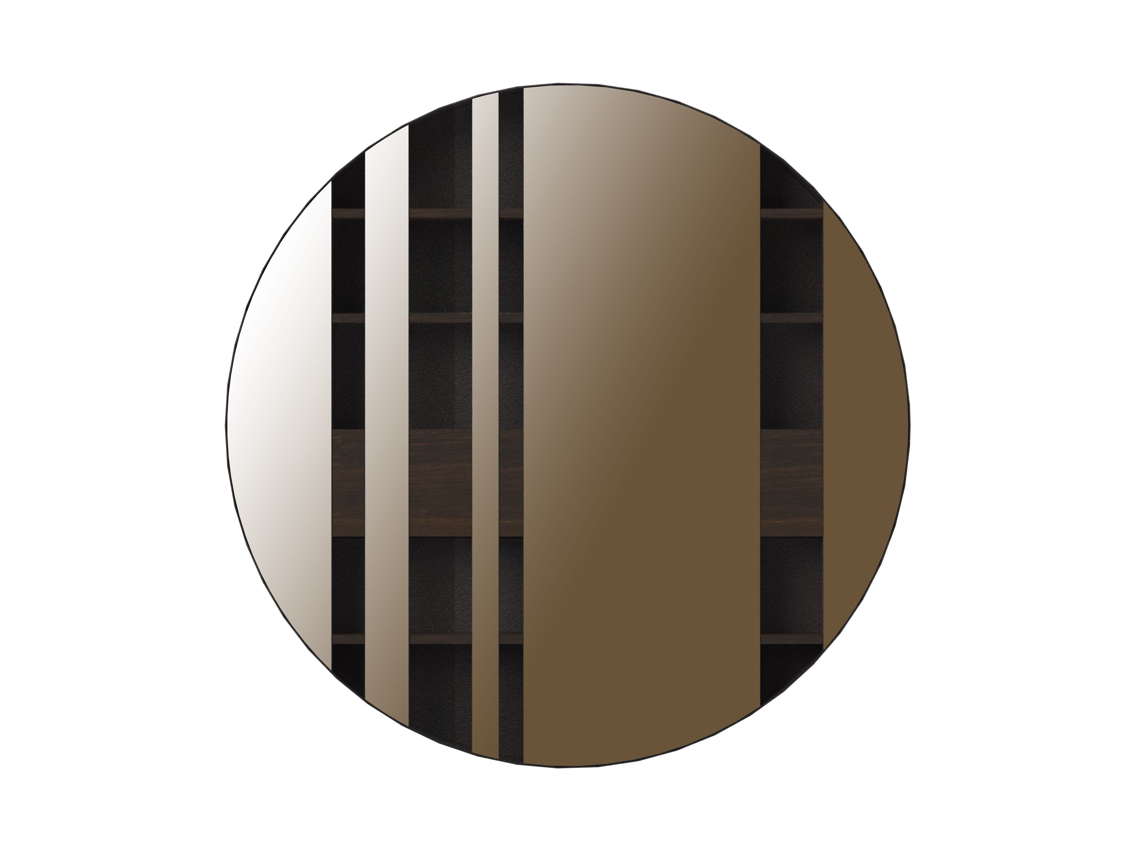 Круглое зеркало с настенной полкой Linteloo LUNA ARCH-00012921