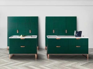 TM Italia Cucine Кухня с островом с ручками Miuccia