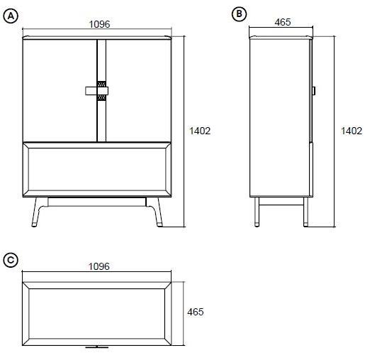 Enza Home Буфет из лакированной древесины с распашными дверцами Navona sun-id-1406810 - Вид №3