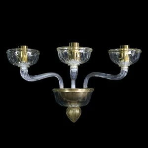 1151 ORIGINALMURANOGLASS Настенный Светильник Бра Бурано на 3 лампочки - Либерти Liberty - муранское стекло 25 см