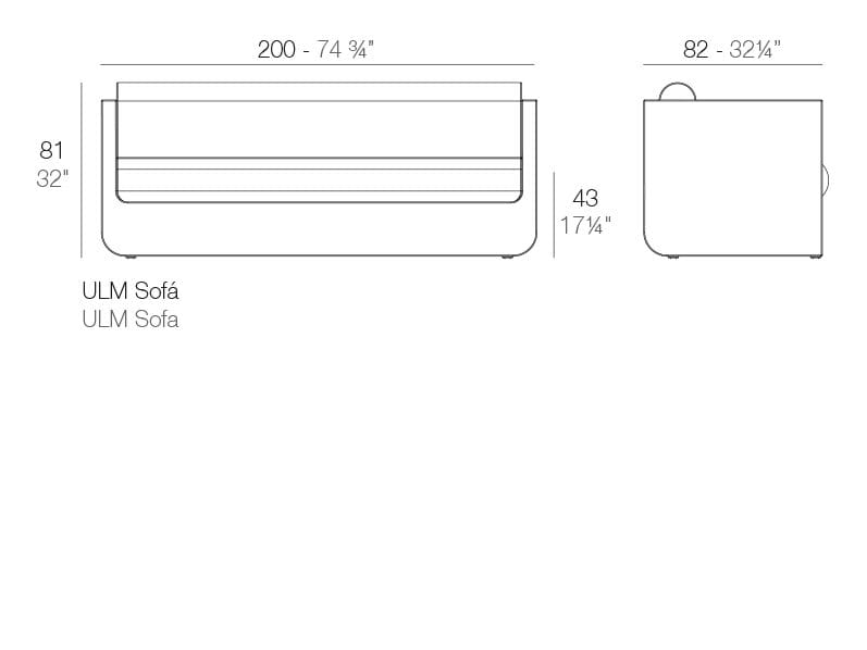 3-местный садовый диван Vondom Ulm ARCH-00031750 - Вид №5