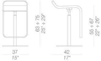 Lapalma Стул высокий поворотный с регулируемой высотой Lem S79 - Вид №15