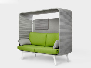 Офисный тканевый линейный диван