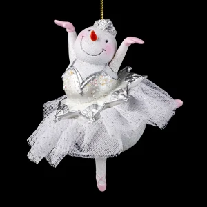 91471076 Елочная игрушка Снеговик-балерина 12см Erichkrause decor 59388 41 см х 35 см белый STLM-0957560