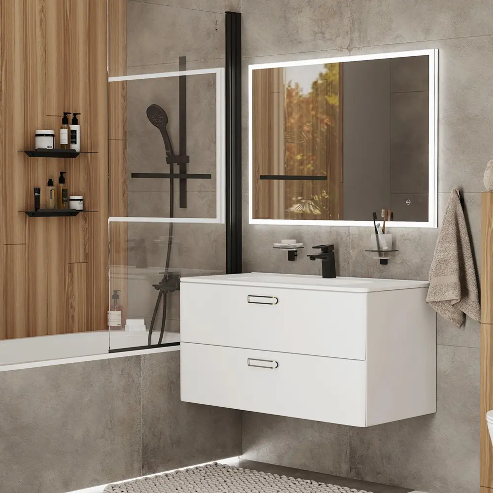 Смеситель для раковины Iddis Frame FRABL00i01 однорычажный цвет черный STLM-2028789 - Вид №2