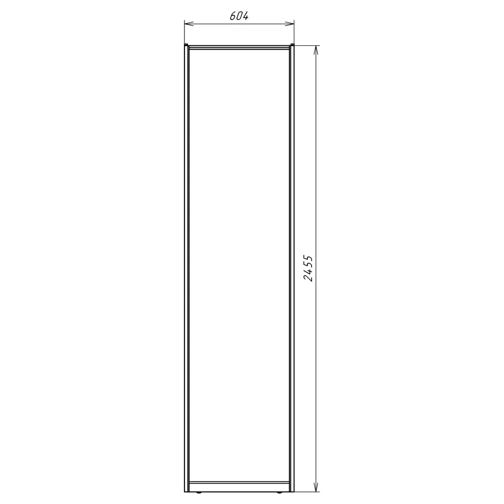 Дверь-купе KONSENSA 244.5x60.4 см с зеркалом профиль матовое серебро 89444092 STLM-2045183  - Вид №10