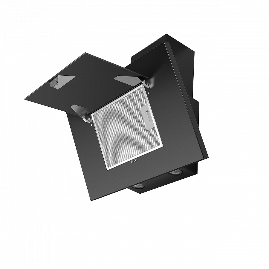 TOWER Light 60 Black Glass Black Вытяжка tower light 60 чёрный/чёрное стекло/ • тип: настенная• цвет: черный• управление: кнопочное• ширина, мм: 600• полная потребляемая мощность, вт: 150• количество скоростей: 3• максимальная производительность, м3/ч: 47 Santreyd  - Вид №10