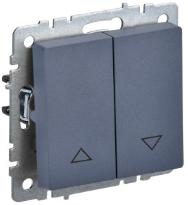 90832492 Выключатель жалюзи BR-V15-0-10-K35 1 клавиша цвет маренго Brite STLM-0404142 IEK