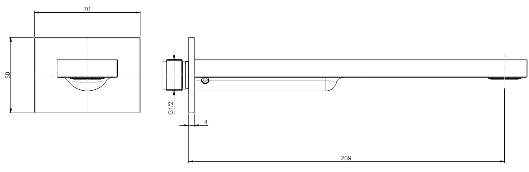 Дозирующий носик для настенной ванны Rubinetterie Frattini ARCH-00147421 - Вид №8