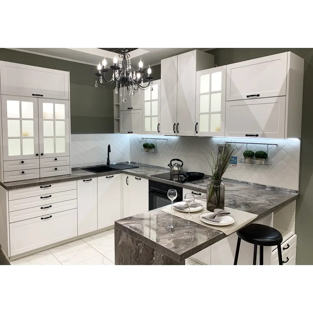 Фасад кухонный DELINIA ID Ньюпорт белый матовый с филенкой 82624910 STLM-0032122 - Вид №9