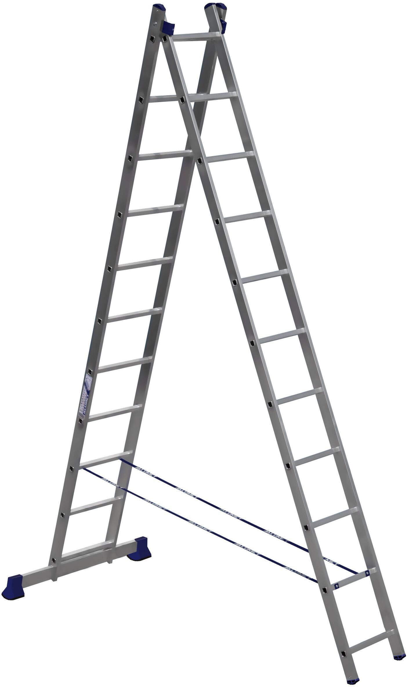 Алюминиевая двухсекционная универсальная лестница H2 5211