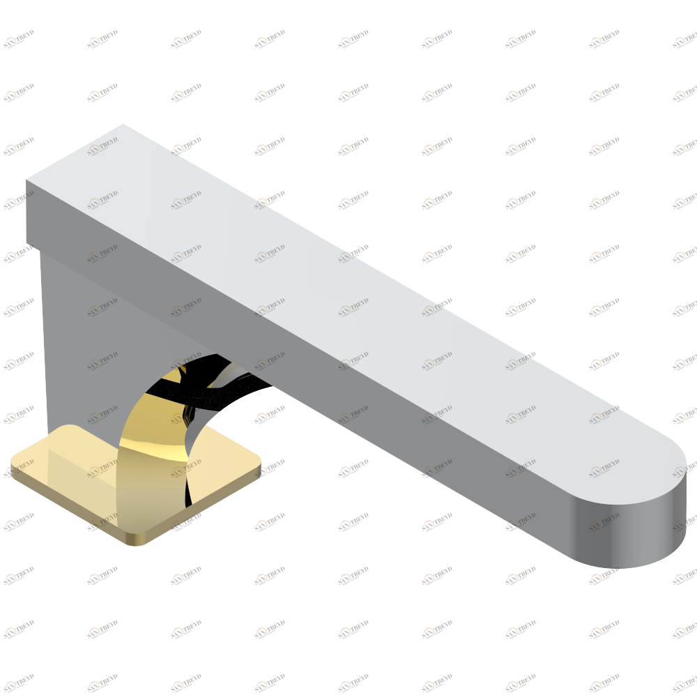 A6P-29SG Излив СУПЕР ГОЛИАФ устанавливаемый на борту ванны Thg-paris Profil с рукоятками с чёрным ониксом Хром/золото A6P 29SG CAT.A