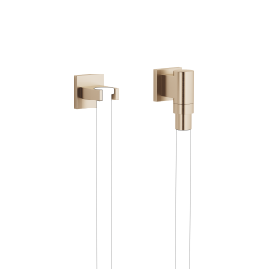 WATER TUBE Настенное колено Кнайпа с отдельными розетками и держателем шланга FlowReduce - Матовое шампанское (22-каратное золото)