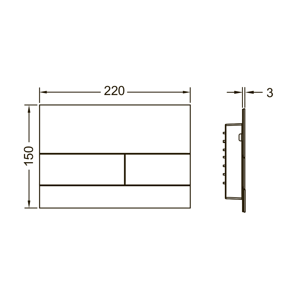 9240839 square с цветным PVD покрытием Tece TECEsquare - Вид №1