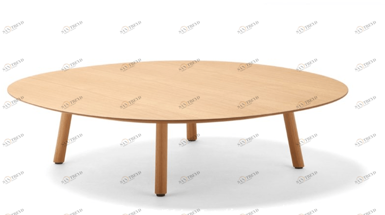 Viccarbe Низкий круглый журнальный столик из мдф Maarten sun-id-1461425