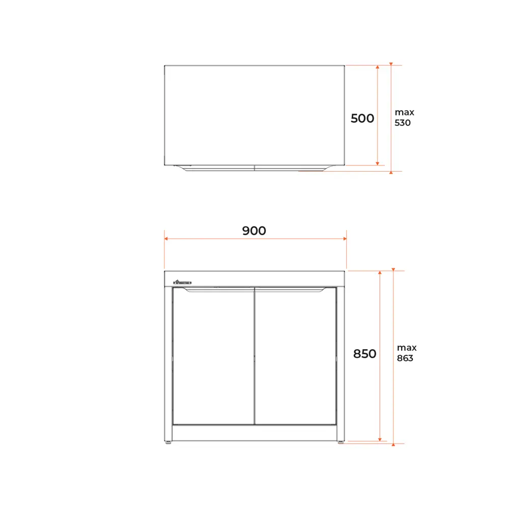 Тумба Gratar ETU 900 сталь STLM-2028302 - Вид №3