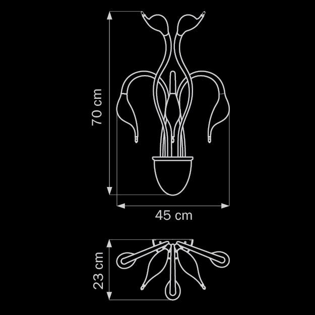 Бра Lightstar Cigno Collo Wt 751656 LIGHTSTAR ОРИГИНАЛЬНЫЕ, ФЛОРИСТИКА 079285 Белый  - Вид №1