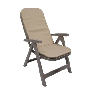Кресло складное Adriano Discover 61x68x109 см полипропилен цвет бежевый с подушкой